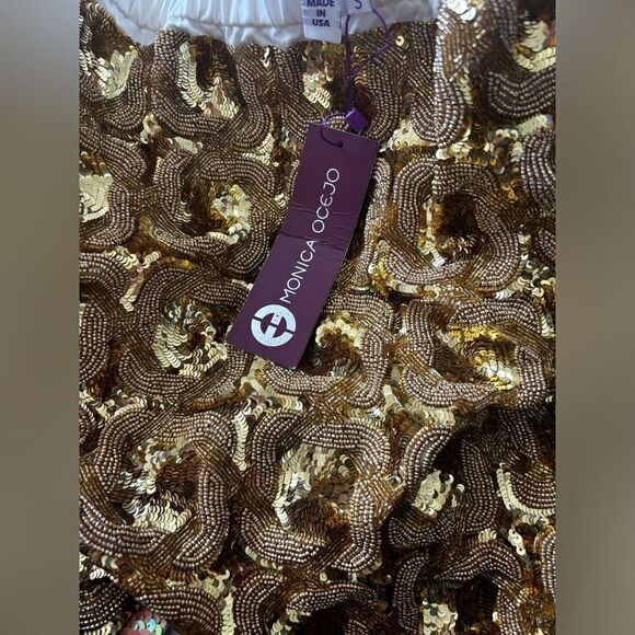 Monica Ocejo runway dress suit skirt beaded sequin new bottoms y2k beautiful y2k - Picture 8 of 8